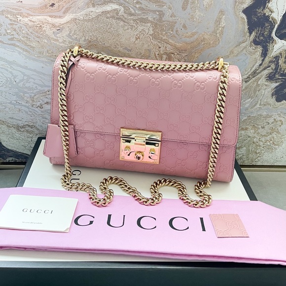 Gucci Guccissima Medium Padlock Chain Shoulder Bag - Picture 4 of 12